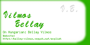 vilmos bellay business card